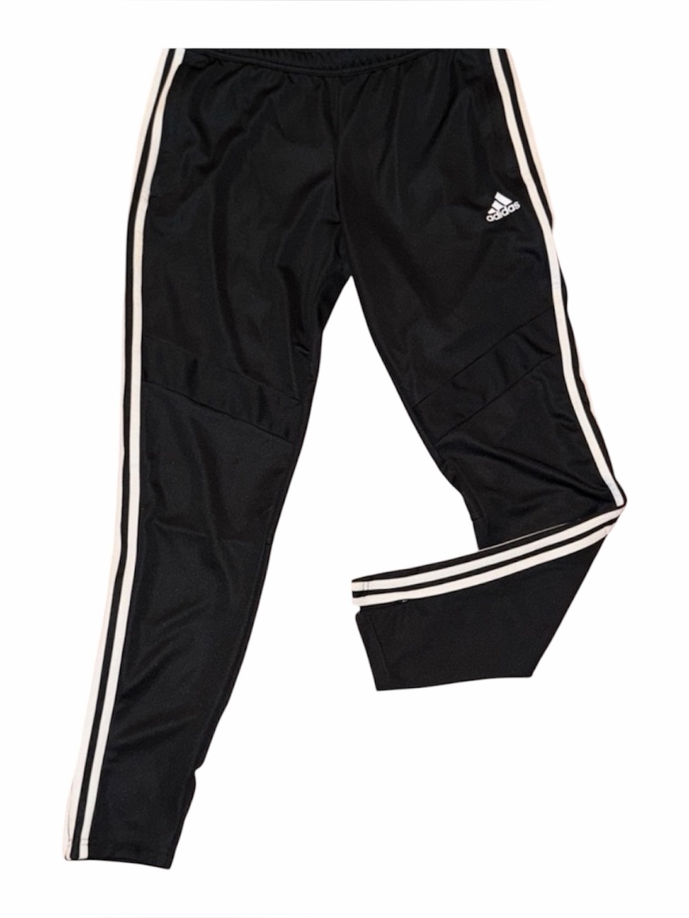 Adidas Black Joggers with White Stripes